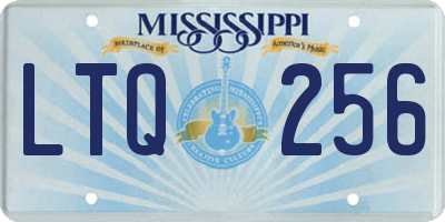 MS license plate LTQ256