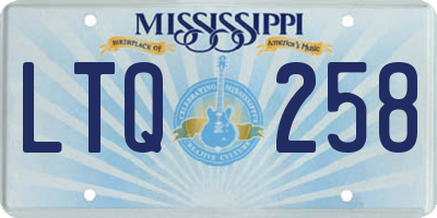MS license plate LTQ258