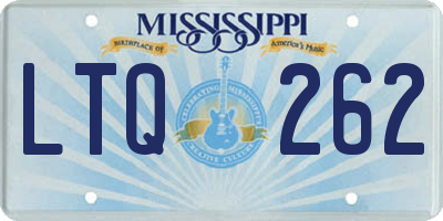 MS license plate LTQ262