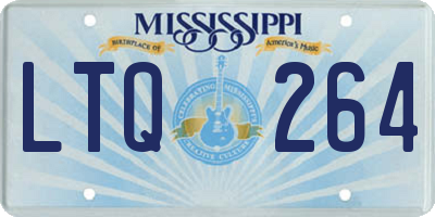 MS license plate LTQ264