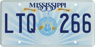MS license plate LTQ266