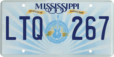 MS license plate LTQ267