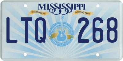 MS license plate LTQ268