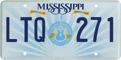 MS license plate LTQ271