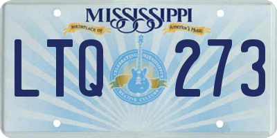 MS license plate LTQ273