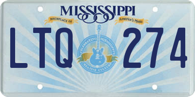 MS license plate LTQ274
