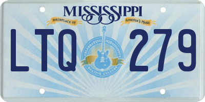 MS license plate LTQ279