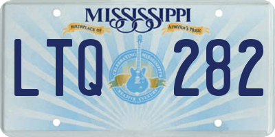 MS license plate LTQ282
