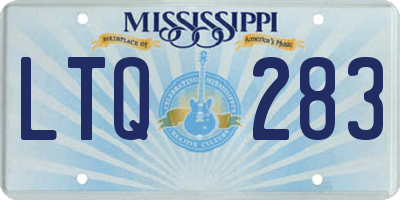 MS license plate LTQ283