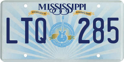 MS license plate LTQ285