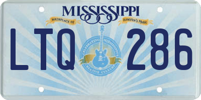 MS license plate LTQ286