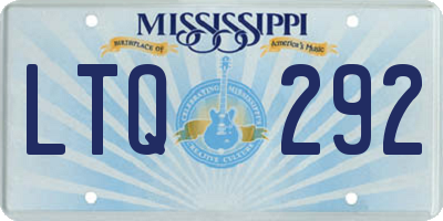 MS license plate LTQ292