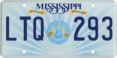 MS license plate LTQ293