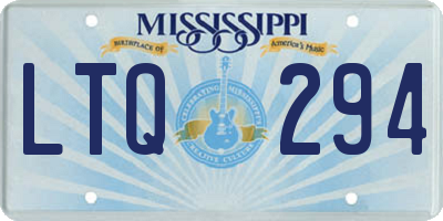 MS license plate LTQ294