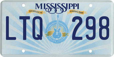 MS license plate LTQ298