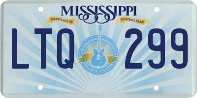 MS license plate LTQ299