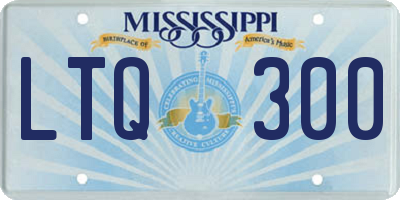 MS license plate LTQ300