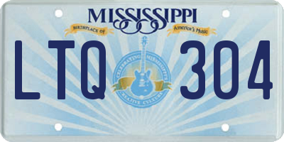 MS license plate LTQ304