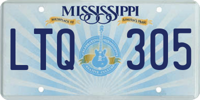 MS license plate LTQ305