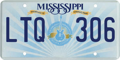 MS license plate LTQ306