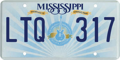 MS license plate LTQ317