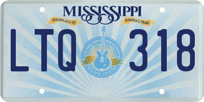 MS license plate LTQ318