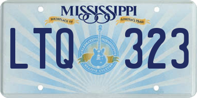 MS license plate LTQ323