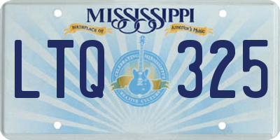 MS license plate LTQ325