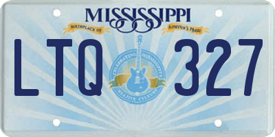 MS license plate LTQ327