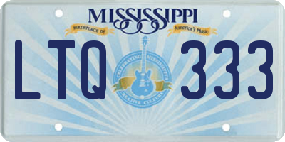MS license plate LTQ333