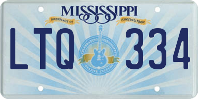 MS license plate LTQ334