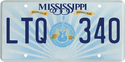 MS license plate LTQ340