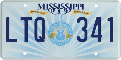 MS license plate LTQ341