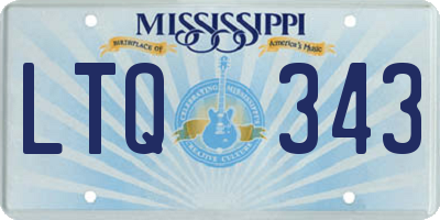 MS license plate LTQ343