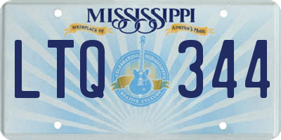 MS license plate LTQ344