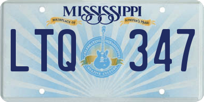 MS license plate LTQ347