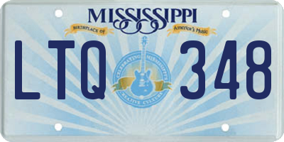 MS license plate LTQ348