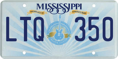 MS license plate LTQ350