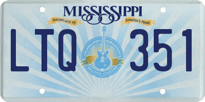 MS license plate LTQ351