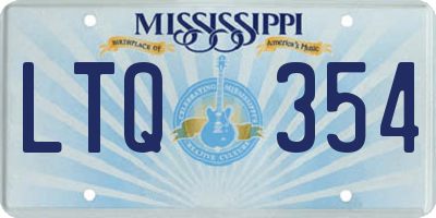 MS license plate LTQ354