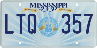 MS license plate LTQ357