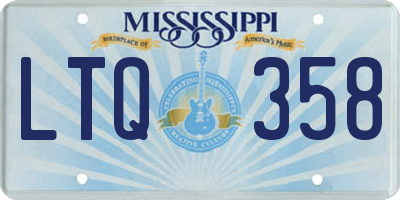 MS license plate LTQ358