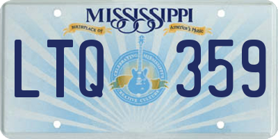 MS license plate LTQ359