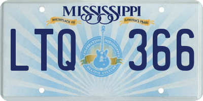 MS license plate LTQ366