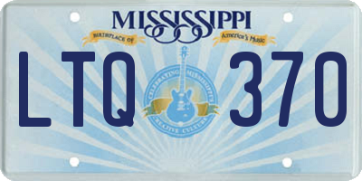 MS license plate LTQ370