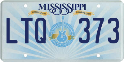 MS license plate LTQ373