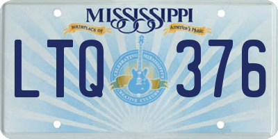 MS license plate LTQ376