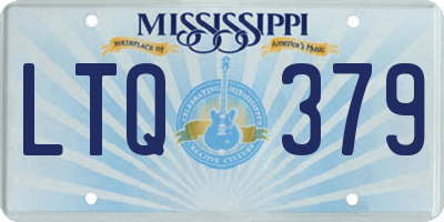 MS license plate LTQ379
