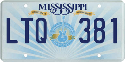 MS license plate LTQ381