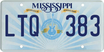 MS license plate LTQ383